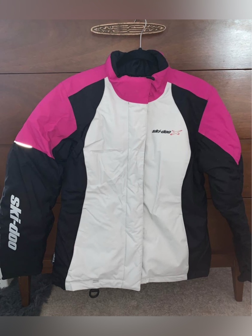 Ski-Doo Women's Pink, Black & White Insulated Snow Jacket
